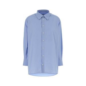Oriane Women Cerulean Blue Poplin Oversize Shirt